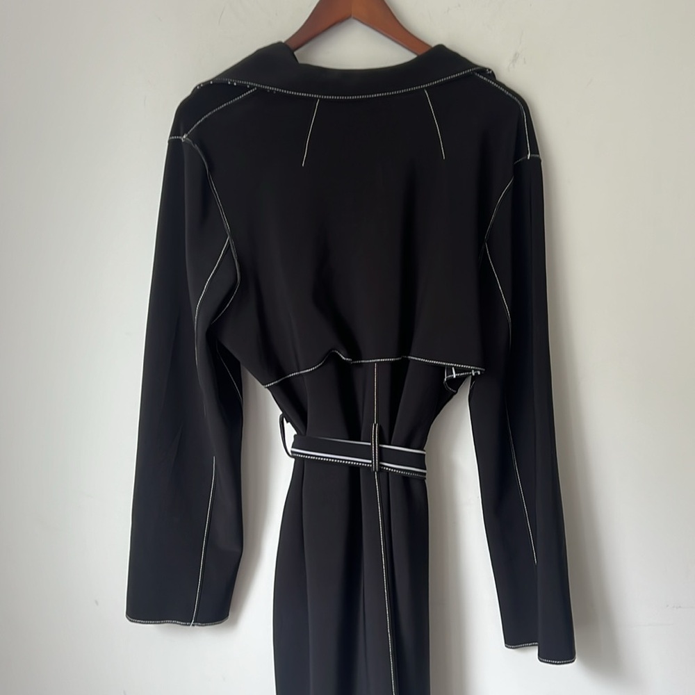 NEW Chico's Travelers Contrast Trim Trench Coat Black Sz 12
Sinky knit # - Picture 6 of 7